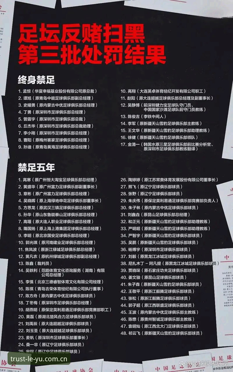 揭秘中国足协第三批禁足名单背后的足球乱象与行业反思